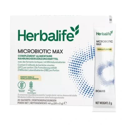 Herbalife Microbiotic Max Vanillegeschmack, 20 Portionspackungen à 2 g