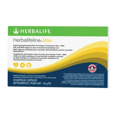 Herbalifeline Max Verpackung, Nahrungsergänzungsmittel mit EPA und DHA, 30 Kapseln