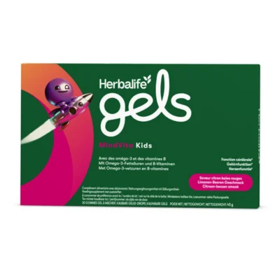 Herbalife Gels MindVita Kids Limonen-Beeren Geschmack, 30 kaubare Gelee-Drops, 45 g